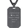 U7 Collana Personalizzata con Foto Acciaio Inossidabile 4 Stile | Ciondolo Personalizzato con Foto e Incisione; Catena Acciaio Inossidabile;Colore Argento/Oro/Nero; Regalo per Uomo Donna