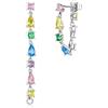 YQHWLKJ Donne 925 Sterling Silver Snowflake Ear Line Colorato nappa Orecchini pendenti in cristallo Gioielli per feste Fibbia per l'orecchio-Bse558, come mostrato