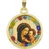 GlassOfVenice Pendente Millefiori in Vetro di Murano - Madonna col Bambino