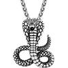 Richsteel Collana di Serpente Cobra: Collana da Uomo d'Argento Nero Serpente Avvolgimento Piegatura Punk Hiphop Gotico Regalo Creativo Compleanno