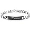 amorili Bracciale Uomo Segno Zodiacale Acciaio Inox Incisione Costellazione Gioiello Maschile Regalo Astrologia Elegante