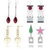 PPX 4 paia di anime Hunter x Hunter Hunter Hisoka Kurapika Cosplay orecchini stelle teardrop poker orecchini e orecchini in acrilico hanafuda orecchini anime accessori per Halloween, altro