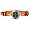 amorili Bracciale Uomo Bussola Rosa dei Venti in Acciaio Inox e Corda | Stile Nautico Marinaro | Accessorio Elegante e Sportivo | Idea Regalo per Amanti del Mare (arancio)