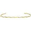 Never Say Never Bracciale da donna in oro giallo 18k con onde semi-rigide e 64 zirconi. 5,05 g di oro 18 carati.
