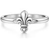 UNALOE SEDUCENTI EMOZIONI Anello Donna Giglio Fleur de Lis, Argento 925 e Placcato Oro 18KT, Design Elegante Minimal