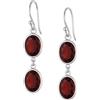 Tibetan Silver Rosso Granato Ovale Forma Pietra Preziosa Goccia Penzolare Orecchini per Donna, 925 Sterling Argento Designer Moda Fatti a Mano Festa Gioielli da Tibetan Silver Artigiani
