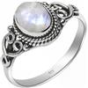 HIMALYA QUARTZ Anello in argento sterling 925, anello con pietra preziosa naturale al 100% per donna-uomo anello vintage statement - anello ovale 6x8 mm fatto a mano matrimonio anello NH-25-P