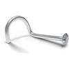 Monster Piercing 9k oro bianco del forcone 2 millimetri rotonda pietra CZ 20 Gauge naso narice Piercing a vite