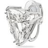 Swarovski Orecchino a Clip Mesmera, Singolo, Delta, Bianco, Placcato Rodio