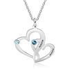 kaululu Collana Personalizzata Collana con Nome di bambini per la mamma Collana con cuore Argento Ciondolo Collana madre dalla figlia Regali di compleanno per la festa della mamma