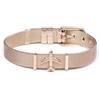 WearTravelers Bracciale Regolabile con Aereo per Donna Ragazza in Acciaio Inox - Completo di Charm a Forma di Aereo - Idea Regalo per Compleanno Viaggiatrice - Modello Parigi (Oro Rosa)
