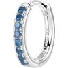 Brosway Orecchino Singolo Donna, Orecchino a Cerchio in Argento e Freedom Blue | Collezione FANCY - FFB81