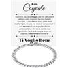 Bramart Bracciale Cubano Uomo Idea Regalo Cognato Acciaio Inox Lucidato di altissima qualità, per lui Festa Evento, Bracciali Idee regali Cognati - Cofanetto con DEDICA incluso