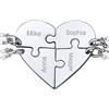 PROSTEEL Collan con Cuore Spezzato Amiche Mamma Figlia 2/3/4/5/6 Nomi