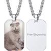 Suplight Collana con Foto Personalizzata e Incisione Ciondolo Portafoto Acciaio Inossidabile Personalizzabile Uomo