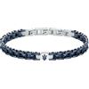 Maserati Jewels Bracciale Uomo in acciaio, ceramica, IP blu - JM422ATZ14