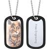 Suplight Collana con Foto Personalizzata In Acciaio Inossidabile Piastrina Militare, Targhetta dell'esercito, Incisione con Testo, Collana con Nome Personalizzabile per Uomo e Donna