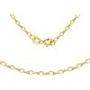 CARISSIMA Collana da donna in oro giallo 9 ct con catena belcher ovale forata da 2,1 mm e taglio diamante, 51 cm