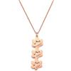 MeMeDIY Collana con Zampa di Cane Personalizzata per Donna Nome Inciso in Acciaio Inossidabile/Argento Sterling 925 1-4 Collana con Zampa di Gatto Gioiello Personalizzati (Oro rosa 3)