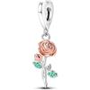 Unique Charm pendente Rosa in Argento 925 per Pandora