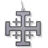 Inmaculada Romero IR Ciondolo croce Gerusalemme argento sterling 925m unisex 30mm. liscio