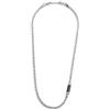 NADIR Collana Marlù Uomo 30CN0009-NCatena Corda in Acciaio Silver con Pietra Nera…