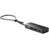 HP USB-C Travel Hub G2 Docking Station, porte VGA, HDMI, USB, Peso 70 Grammi, Alimentazione scalabile con adattatori da 45W, 65W, 90W, Nero