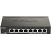 D-Link DGS-1100-08PV2 Smart Switch Gestito PoE, 8 Porte Gigabit PoE a 64W, 802.3af/at, Supporto VLAN, Funzionalità layer 2, QoS, 802.3az EEE, Senza Ventole