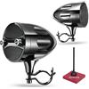 KSPEAKER S7 Metal Motorcycle 7/8-1.25 Inch Handlebar Bluetooth Speakers Audio System Built-in Amplifier, 3 Inch Waterproof Radio Mp3 Player, ATV Motorcycle, Scooter Bike,12 Volt Vehicle (Black)