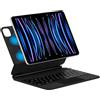 FAYGAOAI Custodia con Tastiera per iPad Air 11 Pollici (M3 2025 / M2 2024) e PRO 11 Pollici (1a/2a/3a/4a Generazione), Supporto Magnetico Galleggiante a Sbalzo, Tastiera Retroilluminata a Colori,Nero