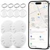 Dreress Smart Tracker funziona con Apple Find My (solo iOS), localizzatore Bluetooth per bagagli, chiavi, portafogli ecc., localizzatore di oggetti (Htag 4P)