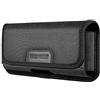 Yunmeryker Phone Holster per Cellulare in Nylon Resistente con Chiusura Strappo Custodia Protettiva E Porta Carte Passante per Cintura Adatto per Viaggi, XXL Orizzontale