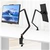 Purboahsupporto per tablet e iPad, portatile per monitor fino a 16 pollici, girevole a 360° adatto per telefoni da 4,7 a 16 pollici e Kindle, Fire