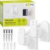 goobay Supporto Parete Altoparlante Universale Fino a 3,5 kg Set da 2 Inclinabile e Girevole Acciaio Bianco - Basic - 49394