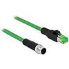 DELOCK CABLE DE RED M12 4 PIN A RJ45 MACHO PVC 2 M