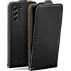 moex Custodia a libro per Samsung Galaxy S21 FE 5G, con protezione a 360 gradi, con pellicola protettiva, in pelle PU, colore: Nero