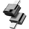 DIioee Lettore di Schede TF Scheda TF TO Lettore di Schede di Tipo C Adattatore OTG Scheda di Memoria un USB C Ad Alta Velocità per Telefoni Cellulari Laptop B