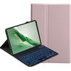 YKWXSC Custodia per tastiera per Honor Pad 10 Tablet 12,1 Pollici, QWERTY layout, 7 colori illuminati staccabile tastiera senza fili cover, Rosa
