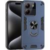 Jiajihua Compatibile con ZTE Blade A54 Caso,Compatibile con ZTE Blade A34 Supporto magnetico per auto [PC+TPU] 2 in 1 Blue