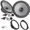 EvoTuning Kit Casse Altoparlanti per Fiat Grande Punto Anteriori compatibile con Hertz K 165 300W Set 2 Woofer 2 Tweeter 1 Coppia Anelli e Cavi connettori