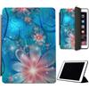 Mixroom - Custodia per iPad Pro 10,5 Pollici Modello 2017 Cover per Apple iPad Smart Case Prottetiva Pieghevole Supporto Stand Disegno FANTASIA A FIORI LN245