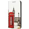 Mixroom - Custodia Cover Case a Libro per iPhone 14 PRO Max con Stand in Ecopelle Chiusura Magnetica Portafoglio Parte Interna in TPU Morbida Fantasia Cabina Telefonica Londra M732