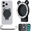 CCSmall CCSamll - Supporto magnetico da cintura con catena antifurto per telefono, fondina rimovibile con clip sicura per escursionismo, viaggi, arrampicata all'aperto, per Apple iPhone, Samsung, Google, Moto