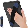MoKo Cinturino di Sicurezza per 9 - 11 iPad/iPad Pro/iPad Air/Kindle Fire HD/Samsung/Lenovo Tablet, Cinturino Nero da Mano Versatile ad Alta Elasticità Supporto Antiscivolo, Indaco