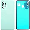 Generico Copri Batteria compatibile con SAMSUNG GALAXY A52 4G A525F / A52 5G A526B / A52S 5G A528B retro Posteriore Back Cover coperchio in plastica rigida + lente con cornice + Biadesivo perincollato (Verde)