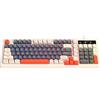 Horett Tastiera meccanica cablata a 98 tasti con tasti RGB retroilluminati portatile per gaming ufficio (Colore del tè al latte)
