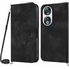 Netany Cover per Huawei Honor 90 5G con Cordino, Flip Portafoglio Custodia in Pelle, [2 Porta Carte][Chiusura Magnetica],Custodia Libro Antiurto Cover con Laccio per Huawei Honor 90 5G (Nero)