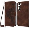 Netany Cover per Samsung Galaxy S23 Plus con Cordino, Flip Portafoglio Custodia in Pelle, [2 Porta Carte][Chiusura Magnetica],Custodia Libro Antiurto Cover con Laccio per Samsung S23 Plus (Marrone)