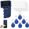 Tuxxjzm Lettore scrittore, duplicatrice e copiatrice di schede, duplicatore di carte d'identità, scanner di identificazione di elettrodomestici da 125 KHz con 6 etichette