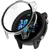 BoLuo Pellicola Custodia per Garmin Forerunner 955 con Pellicola Temperata, Morbida Plating PC Protettivo Case Skins Copertura Shell per Garmin Forerunner 955 Watch Accessories (bianca)